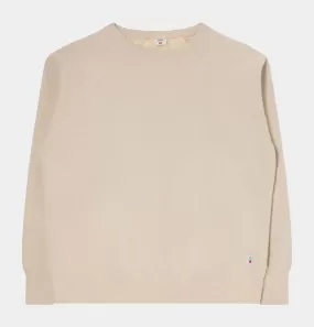 EDWIN Raglan-Sleeve Crewneck in Beige