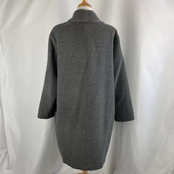 Eileen fishergray Alpaca blend 3/4 jacket