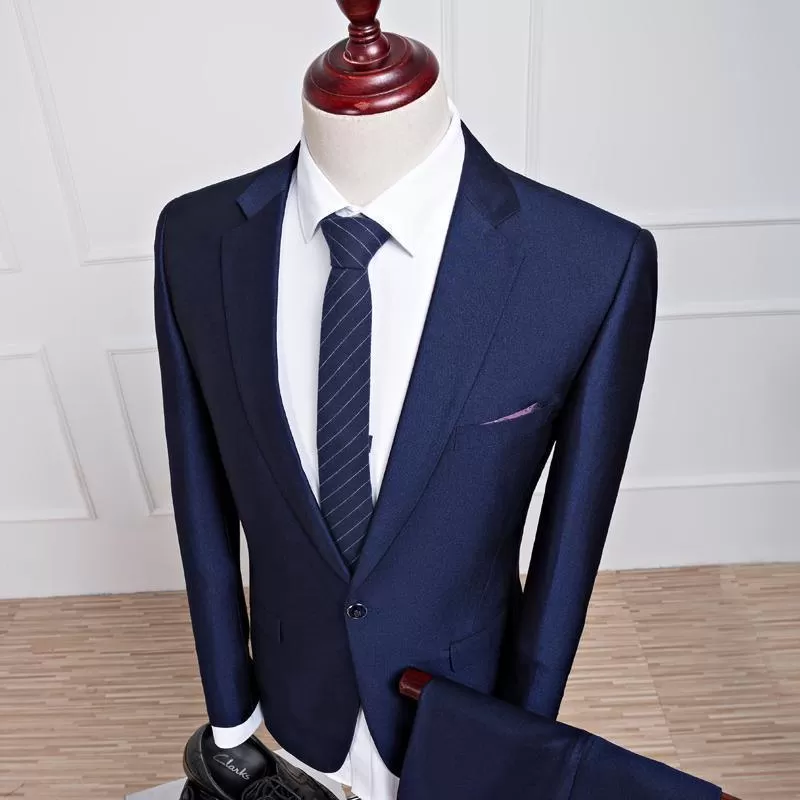 Elegant Blue Two Piece Suit