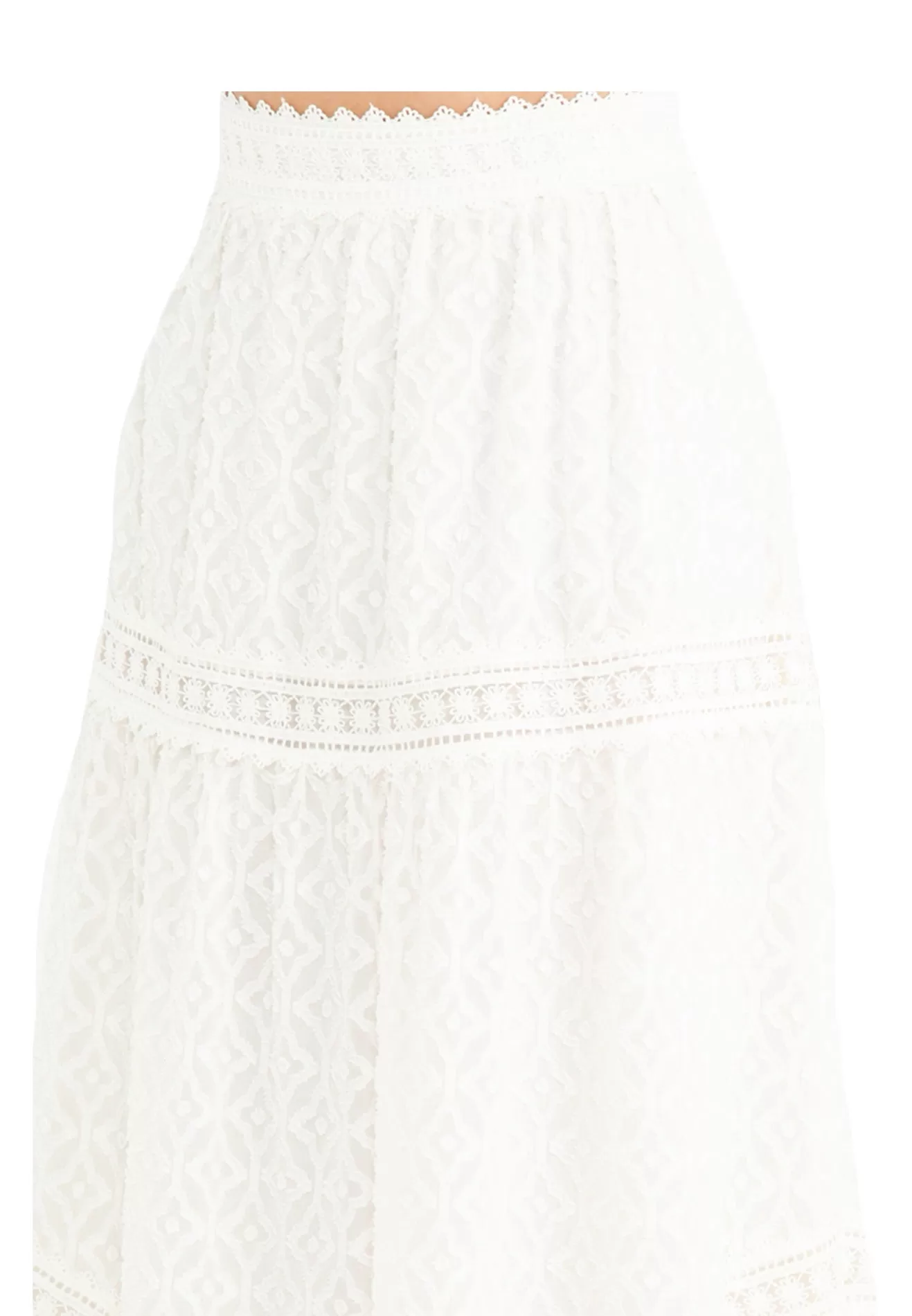 ELLE Apparel Tufted Lace Maxi Skirts