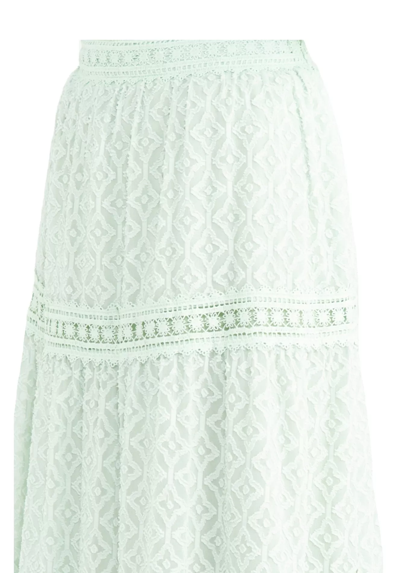 ELLE Apparel Tufted Lace Maxi Skirts