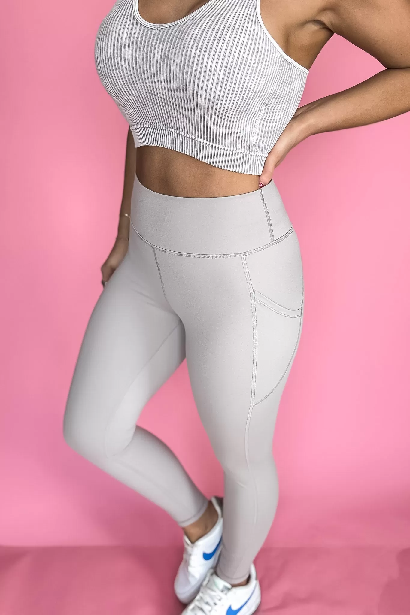 Fast and Freely Light Grey Leggings