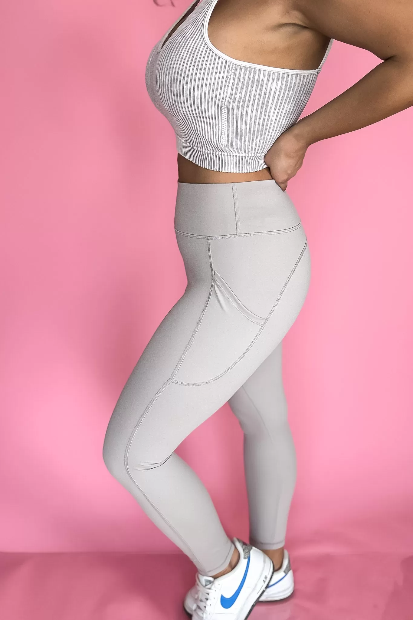 Fast and Freely Light Grey Leggings