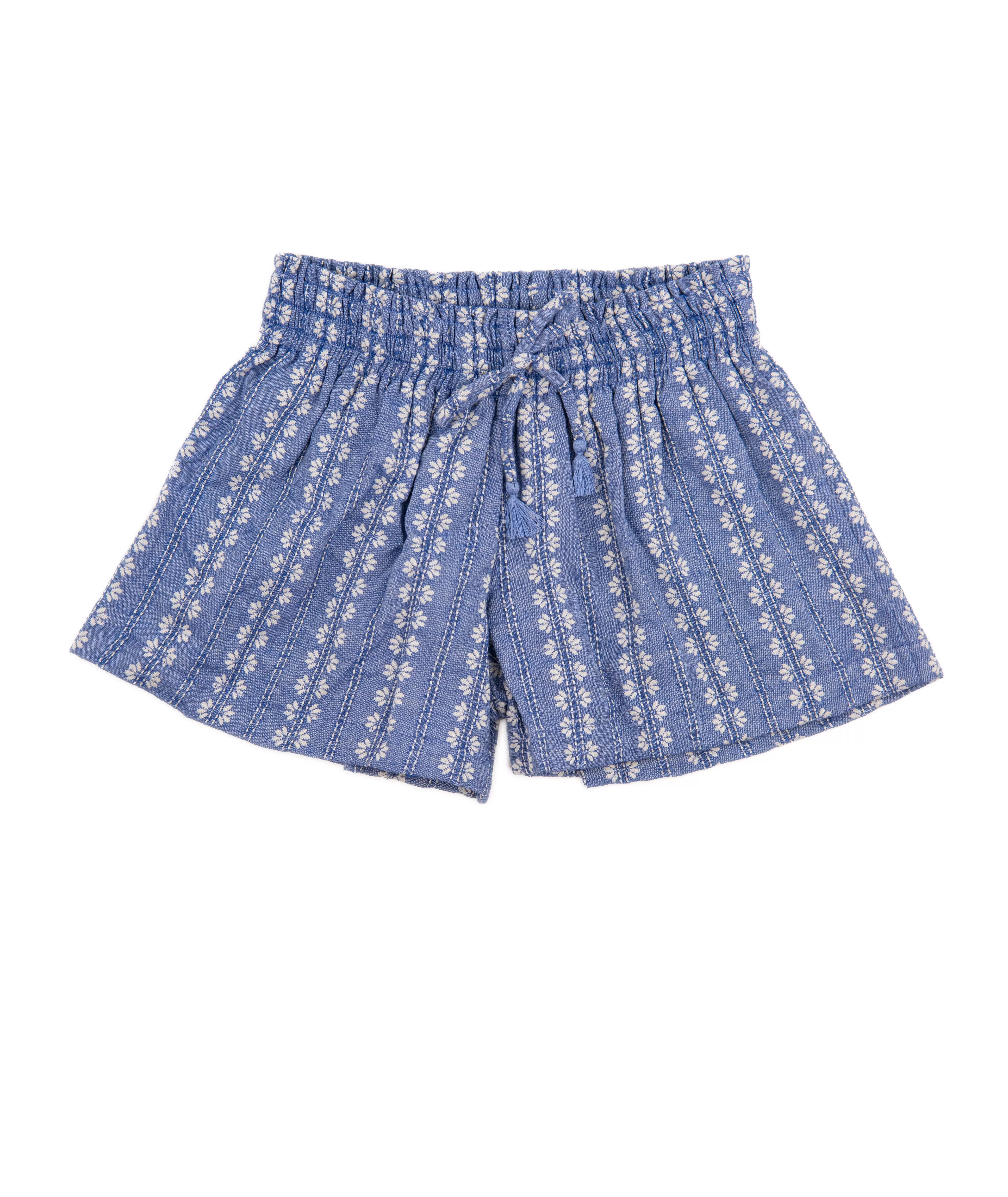 FBZ Girls Blue Woven Tassel Shorts