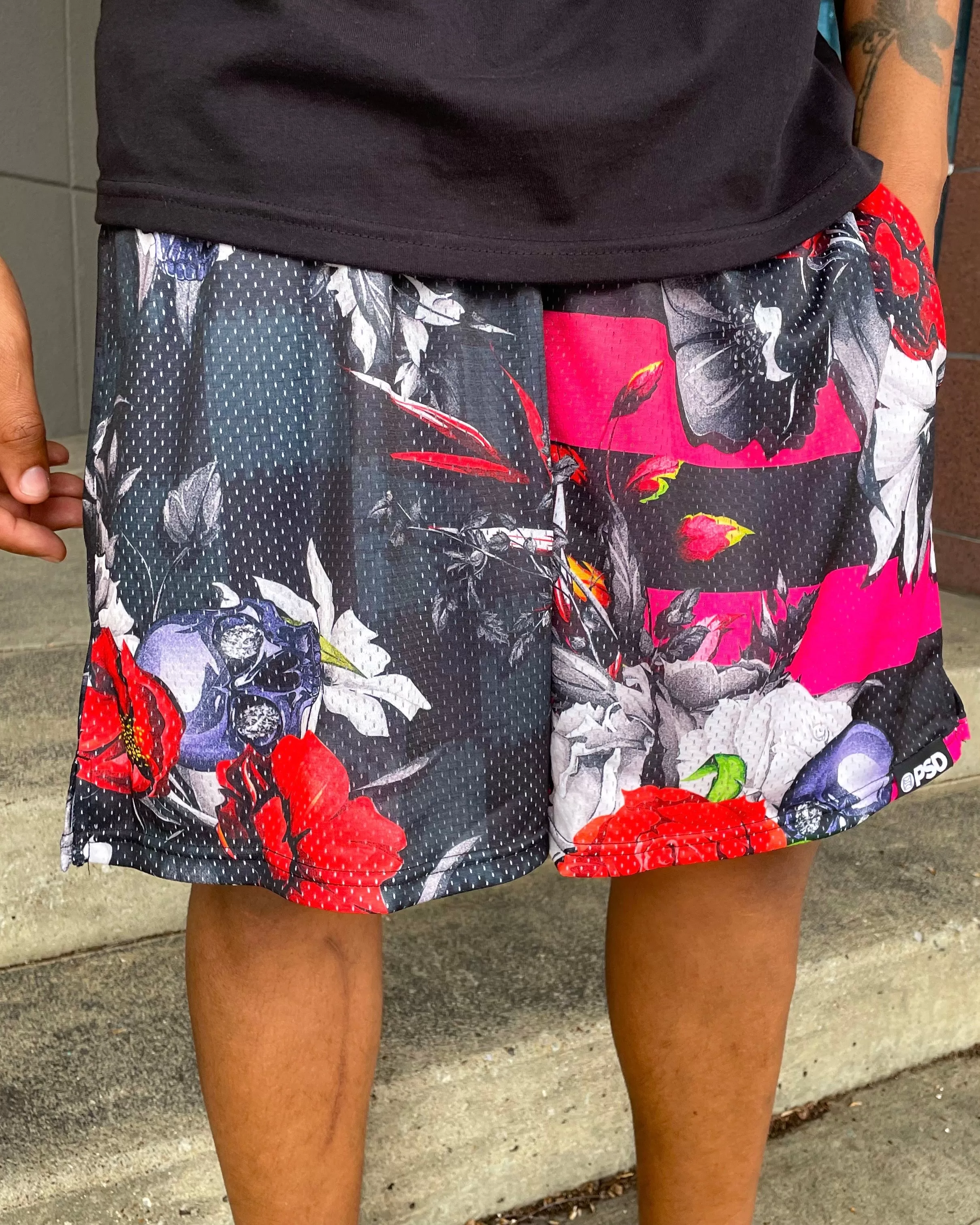 Floral Demis Mesh Shorts