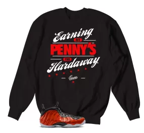 Foamposite Metallic Red Sweater - Earning Pennies - Black