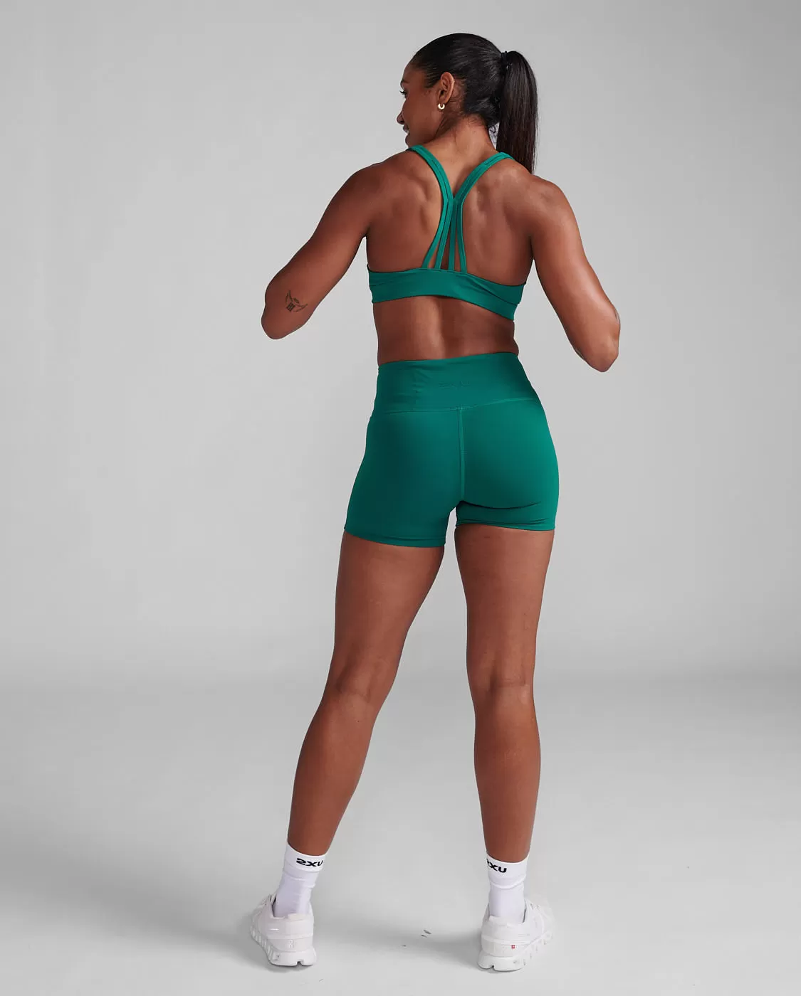 Form Strappy Bra  Forest Green