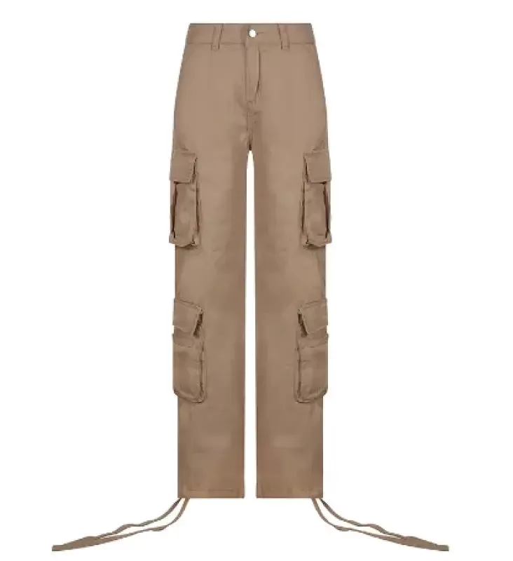 Get Ready to Rock in Our Cargo Solid Baggy Pants!