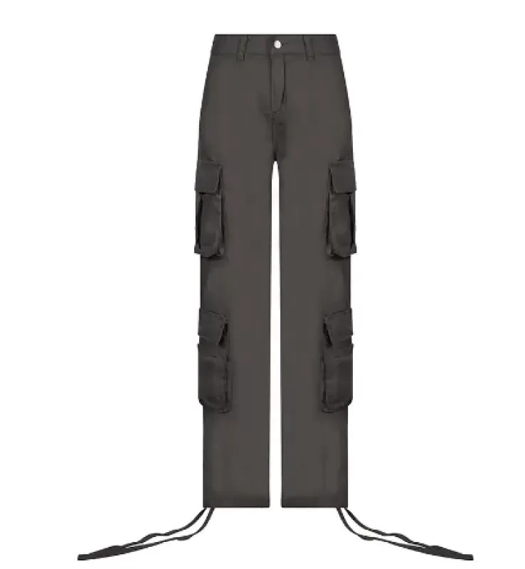 Get Ready to Rock in Our Cargo Solid Baggy Pants!