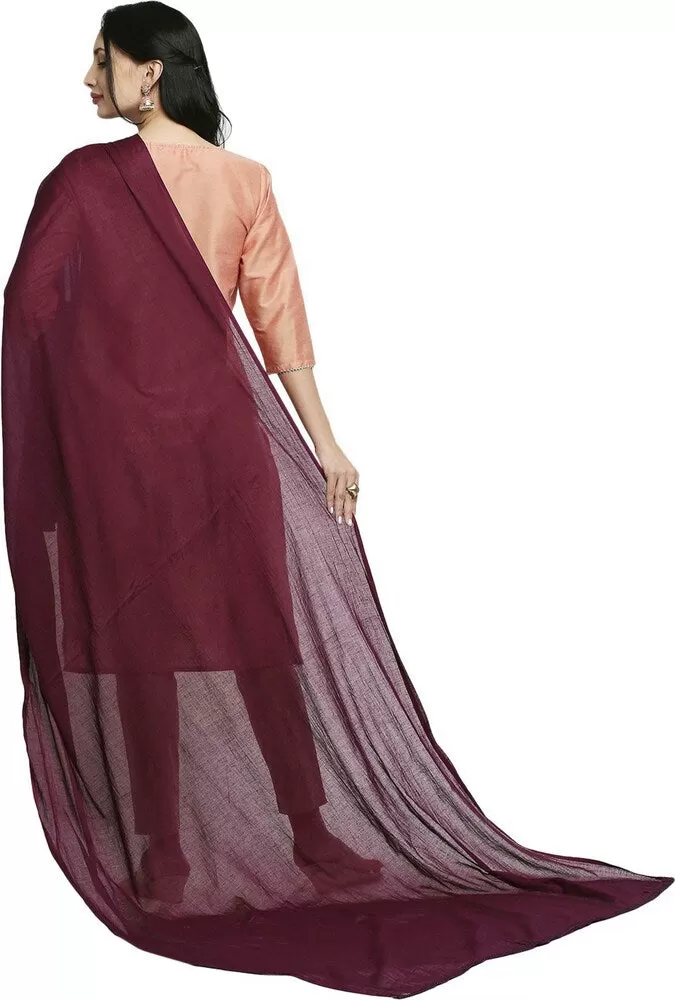 Gorgeous Maroon Color Women's Chiffon Dupatta