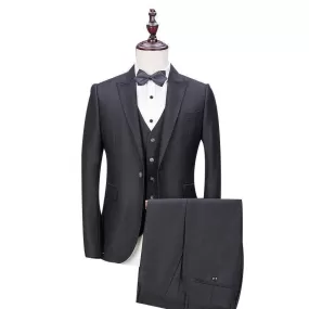 Grand Event Black Three Piece Men Suit