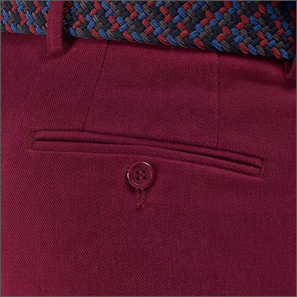 Gurteen Kinross Wine Luxury Soft Chino Trouser 