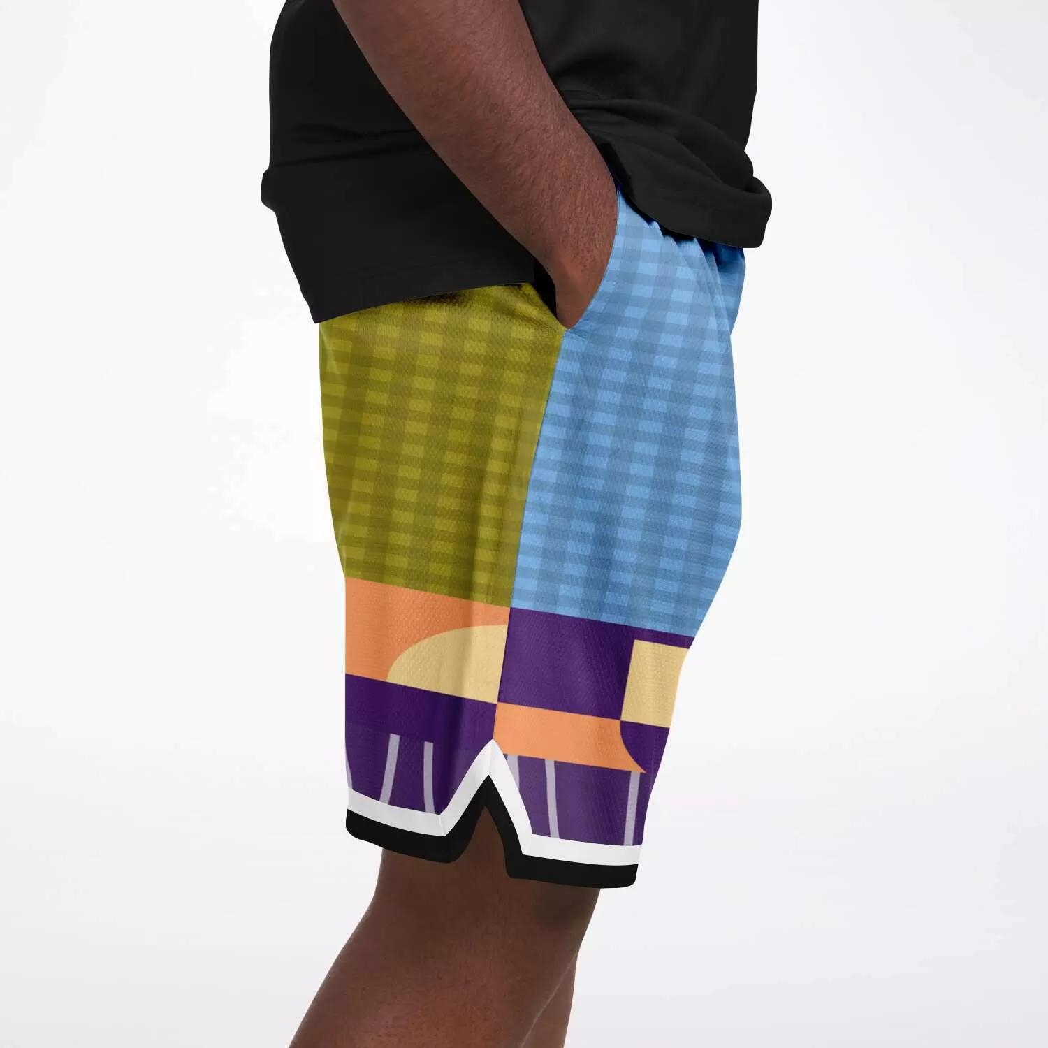 Hampton Plaid Unisex Basketball Shorts