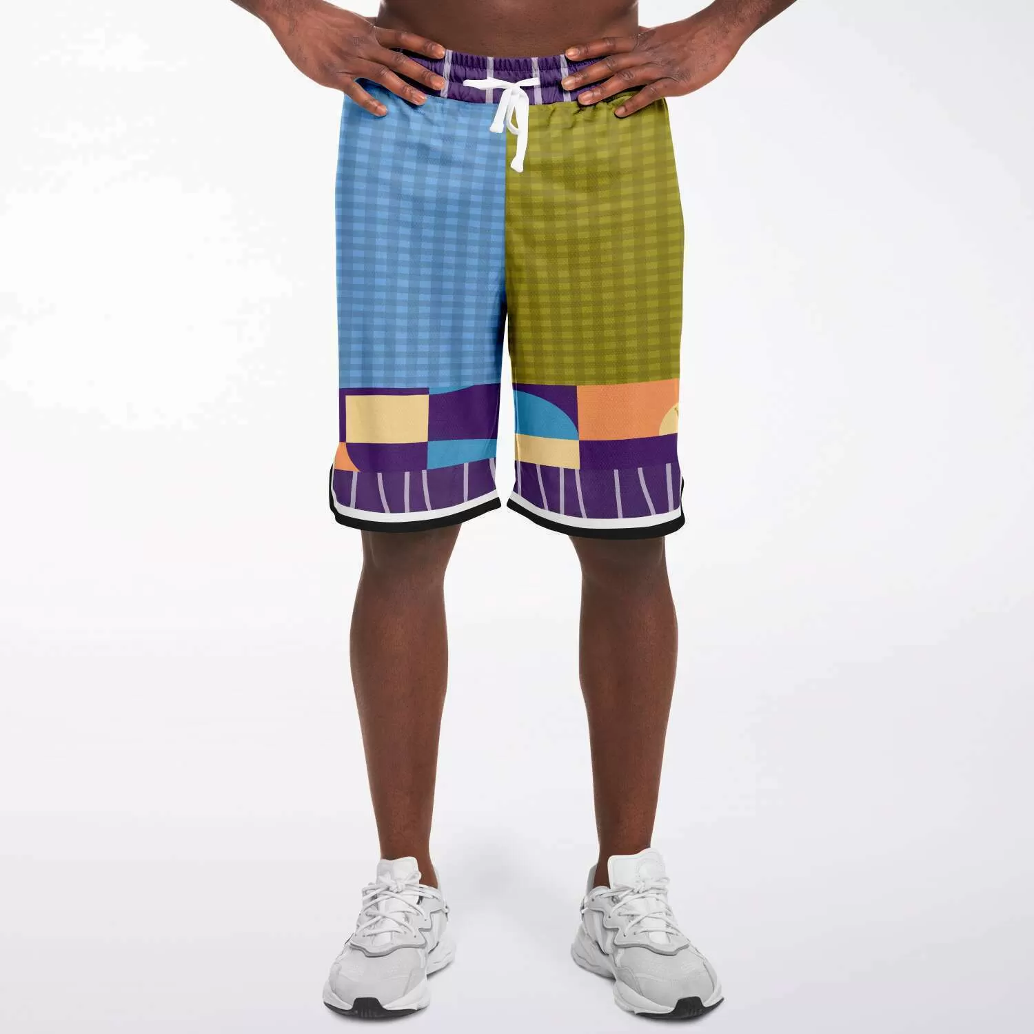 Hampton Plaid Unisex Basketball Shorts