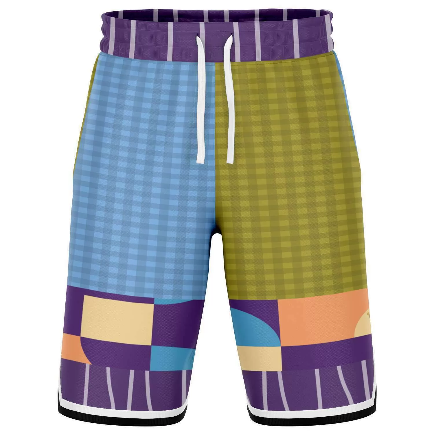 Hampton Plaid Unisex Basketball Shorts