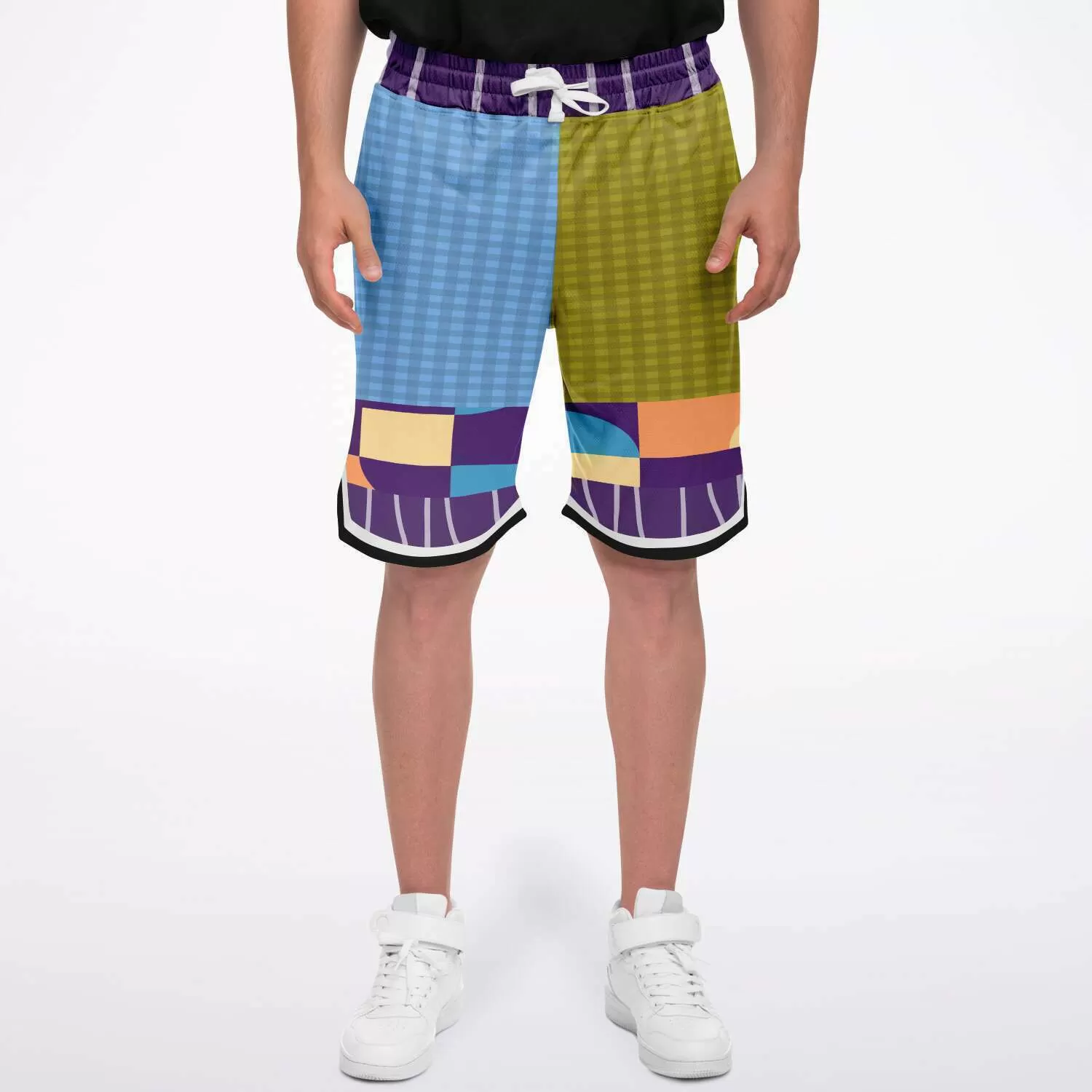 Hampton Plaid Unisex Basketball Shorts