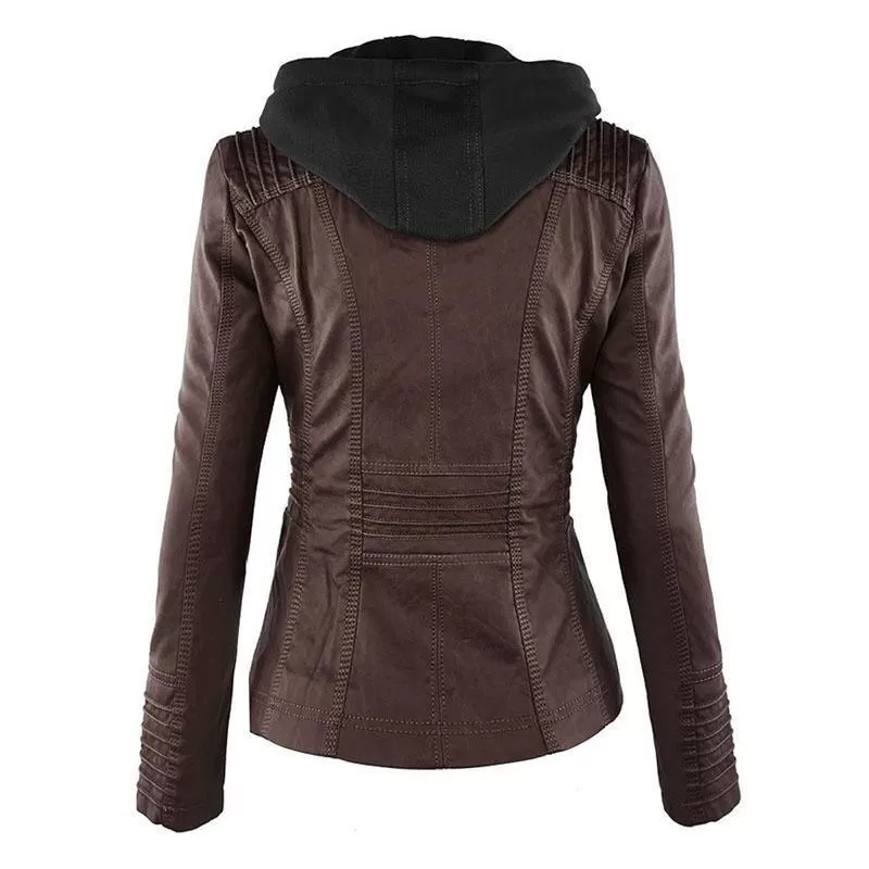 Hooded Leather Jackets For Women