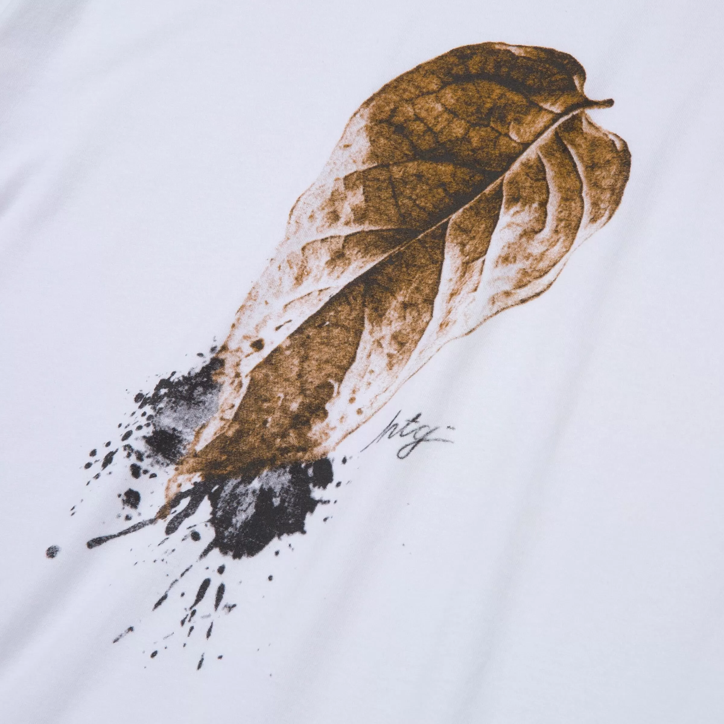 HTG LEAF SS TEE WHITE