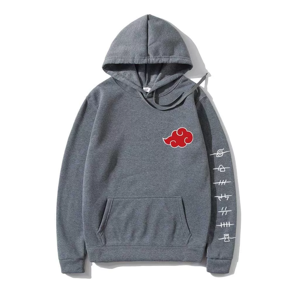 Japan Anime Akatsuki Cloud Symbols Print Men Hoodies Sweatshirt Streetwear Hoodie Men Women Oversized Sweatshirt Pullover Hoody