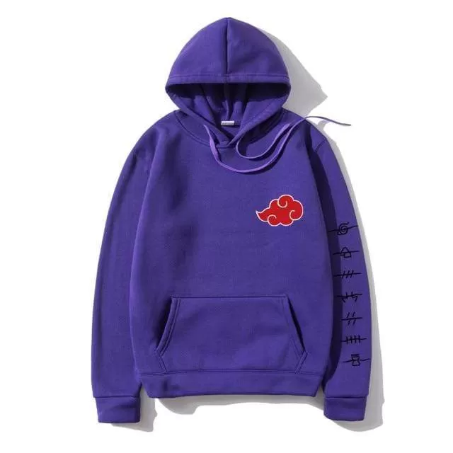 Japan Anime Akatsuki Cloud Symbols Print Men Hoodies Sweatshirt Streetwear Hoodie Men Women Oversized Sweatshirt Pullover Hoody