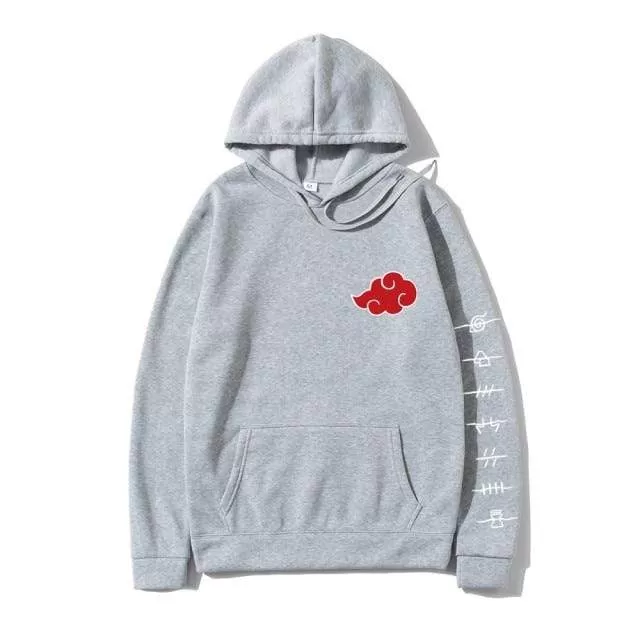 Japan Anime Akatsuki Cloud Symbols Print Men Hoodies Sweatshirt Streetwear Hoodie Men Women Oversized Sweatshirt Pullover Hoody