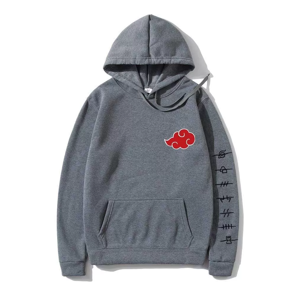 Japan Anime Akatsuki Cloud Symbols Print Men Hoodies Sweatshirt Streetwear Hoodie Men Women Oversized Sweatshirt Pullover Hoody