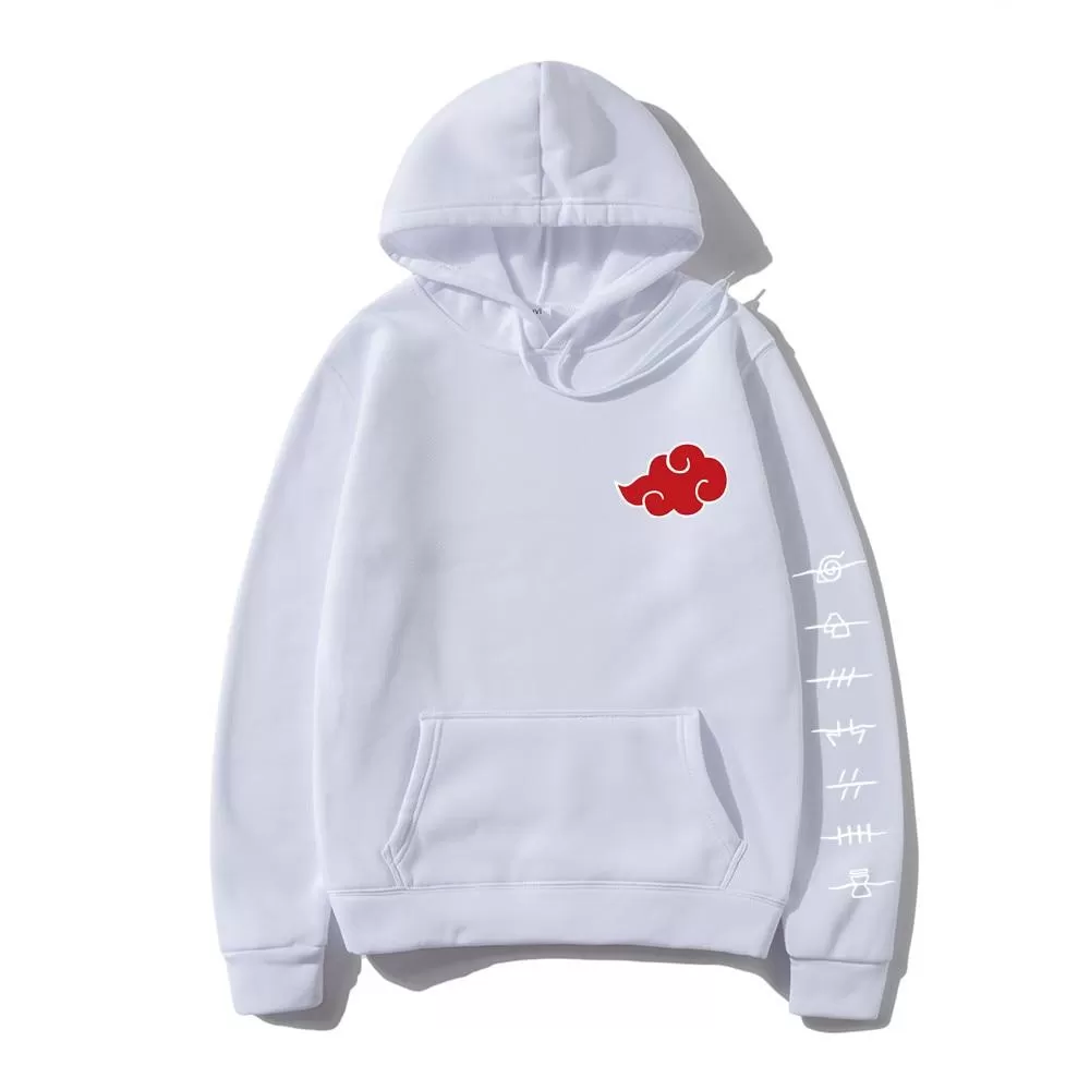 Japan Anime Akatsuki Cloud Symbols Print Men Hoodies Sweatshirt Streetwear Hoodie Men Women Oversized Sweatshirt Pullover Hoody