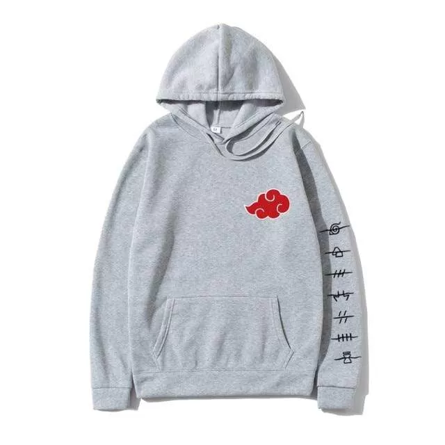 Japan Anime Akatsuki Cloud Symbols Print Men Hoodies Sweatshirt Streetwear Hoodie Men Women Oversized Sweatshirt Pullover Hoody