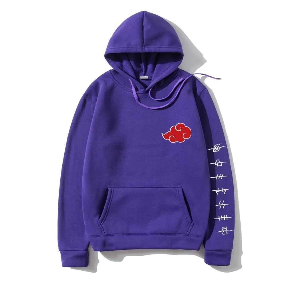 Japan Anime Akatsuki Cloud Symbols Print Men Hoodies Sweatshirt Streetwear Hoodie Men Women Oversized Sweatshirt Pullover Hoody