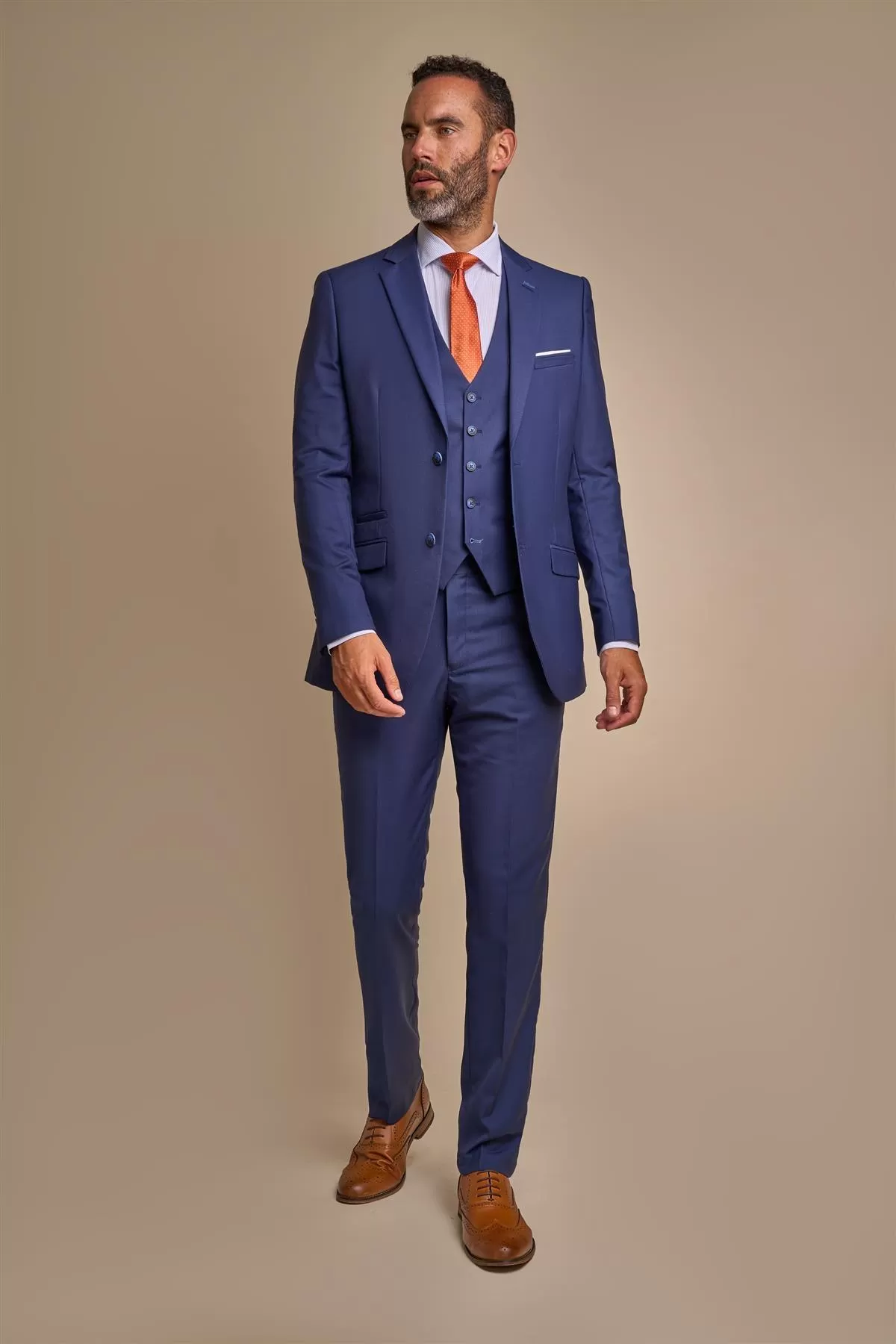 Jefferson Navy Long Three Piece Suit