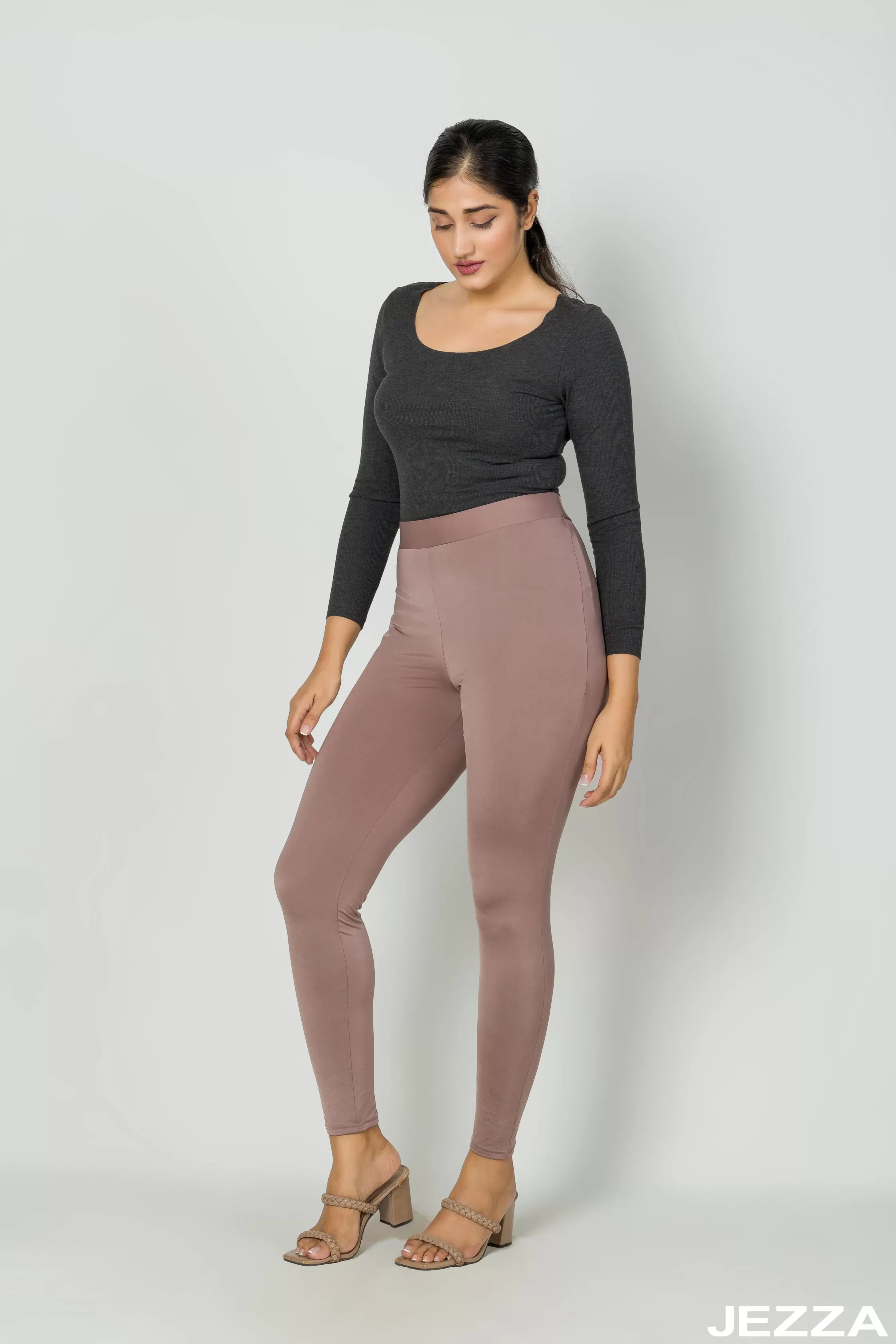 JEZZA Taupe Colour Women's Casual Legging 41126