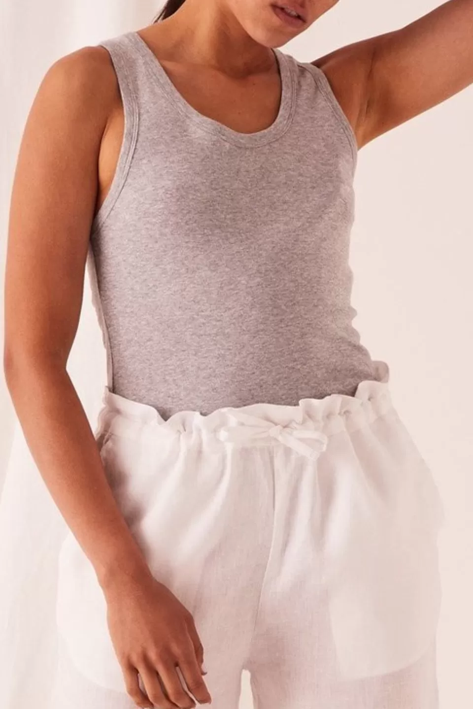 Kai Grey Marle Rib Tank