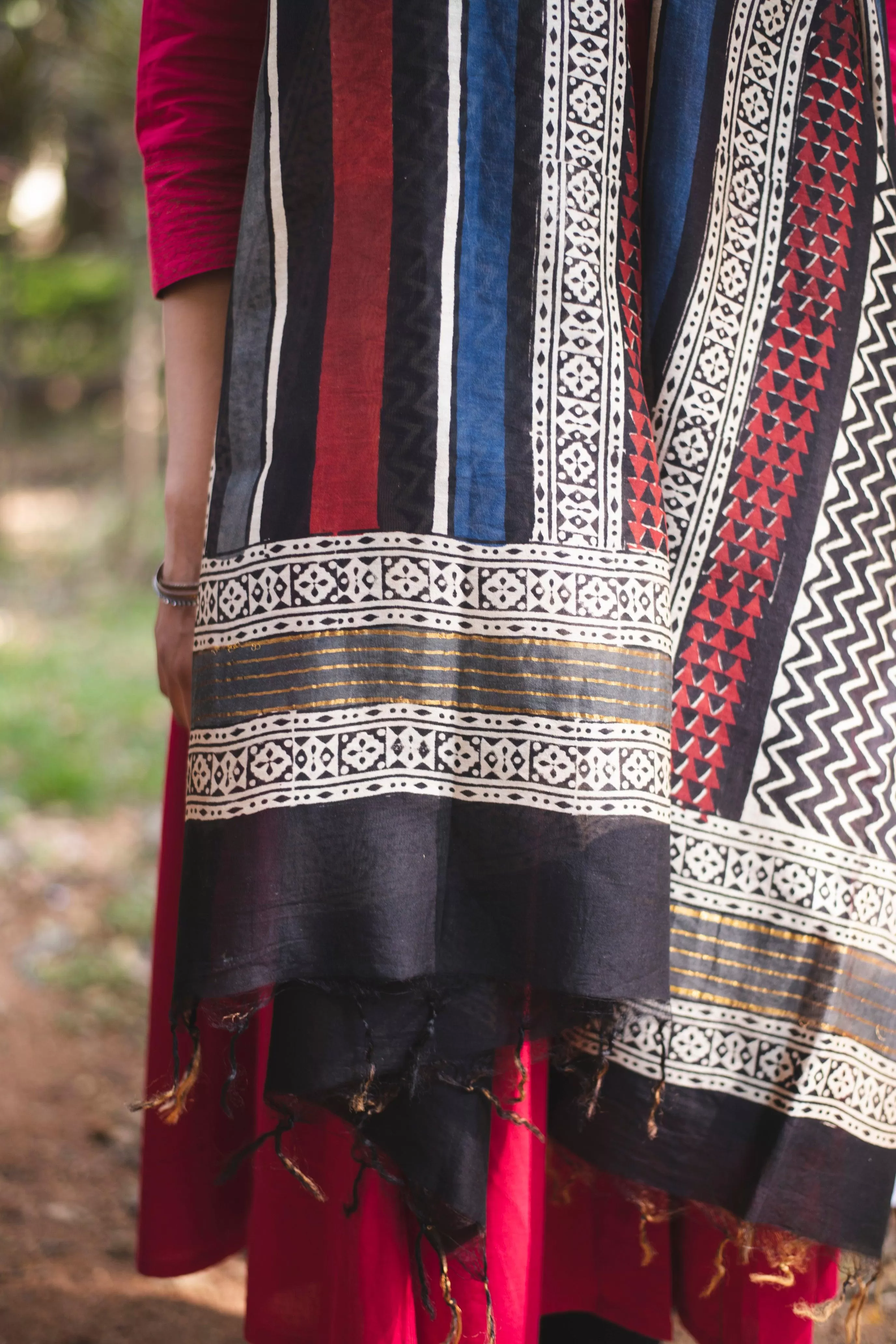 Kaisori Bagru print - Cotton dupatta