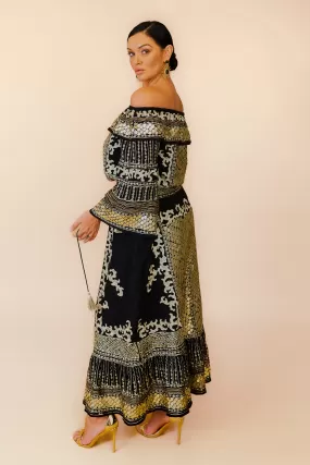 KALI EMBELLISHED MAXI SKIRT