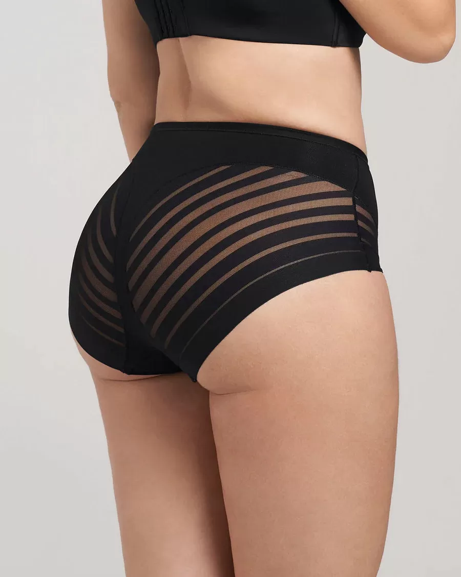 Lace stripe undetectable classic shaper panty