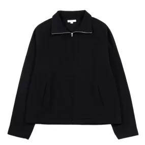 LADY WHITE CO. TEXTURED TRACK JACKET BLACK