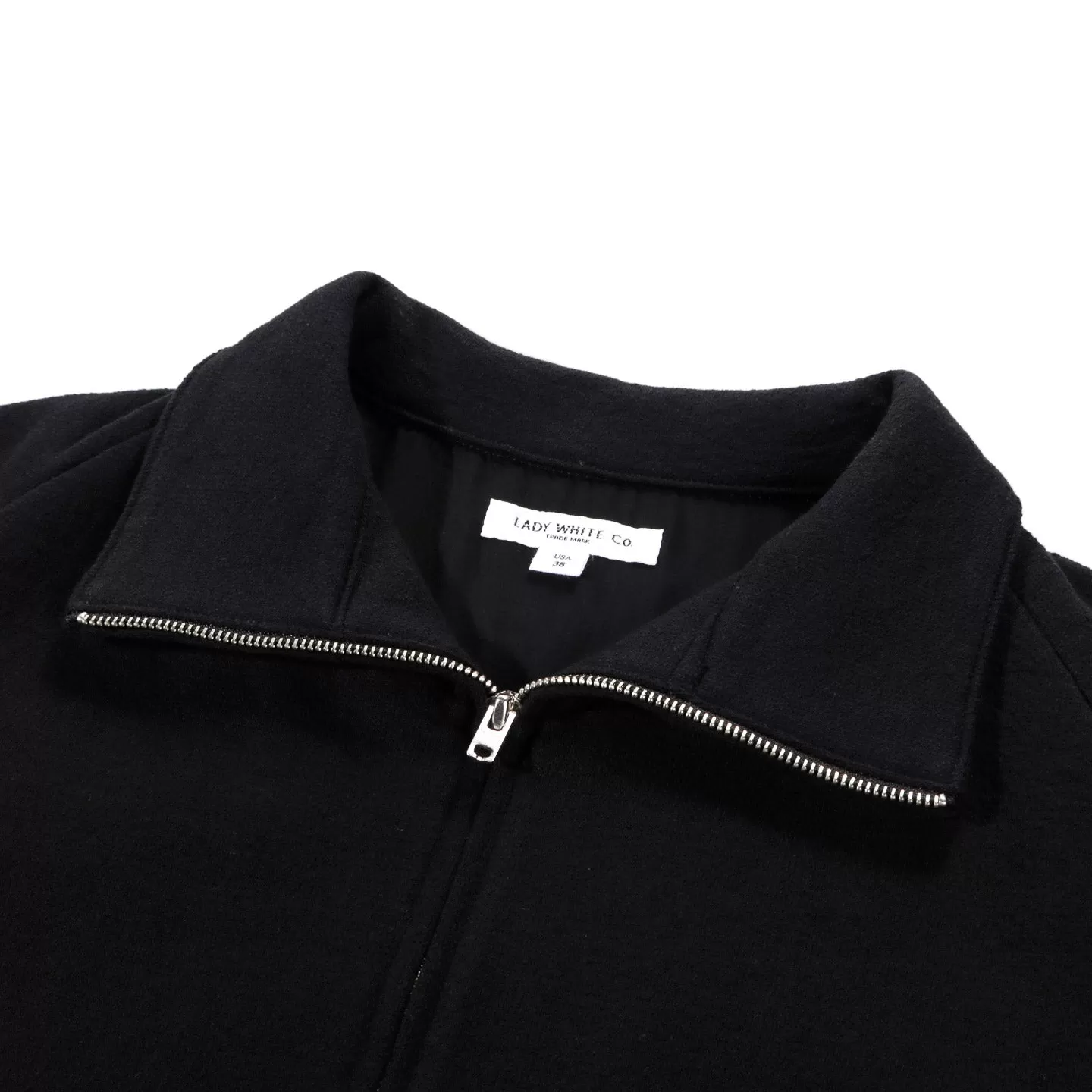 LADY WHITE CO. TEXTURED TRACK JACKET BLACK