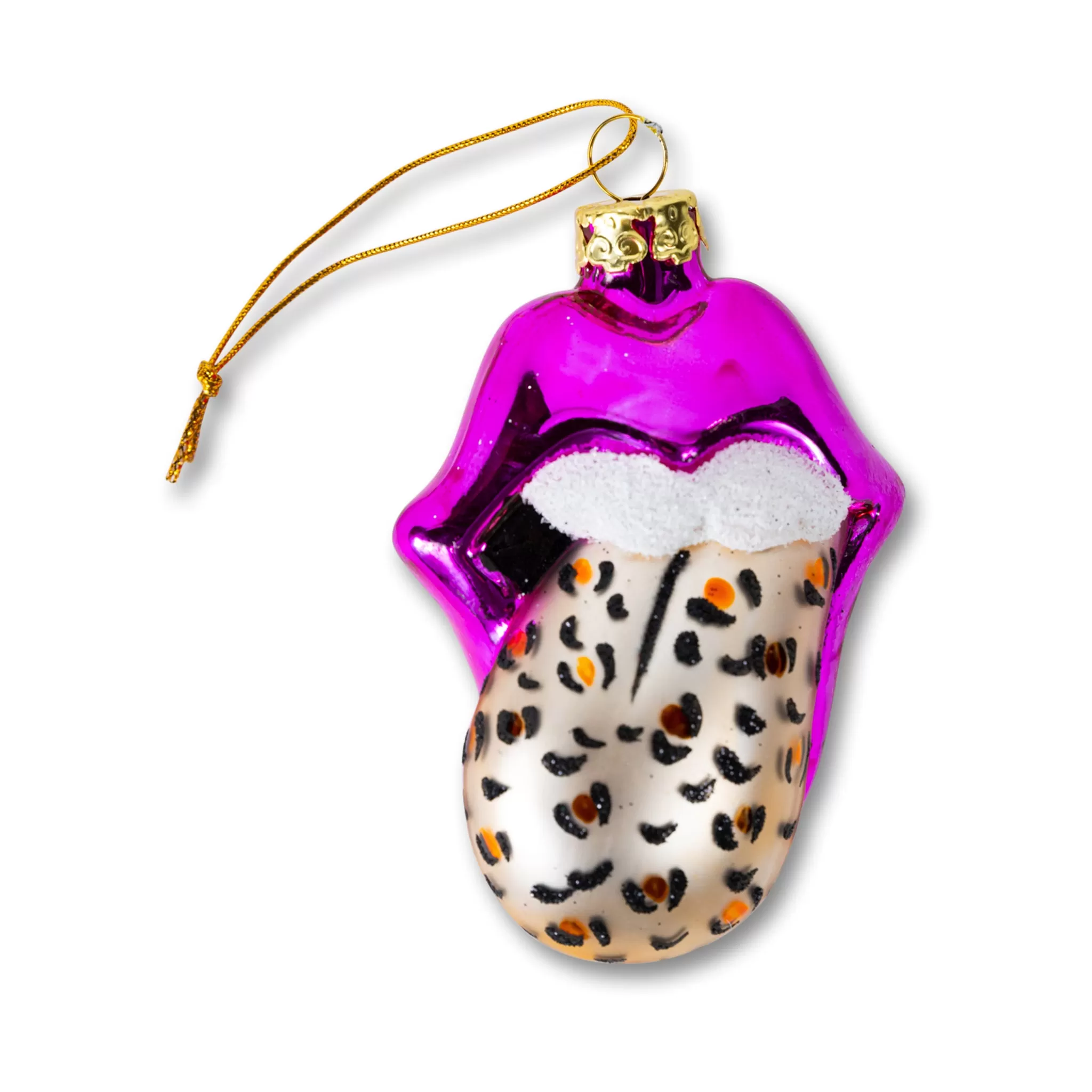 Leopard Lips Ornament - Pink