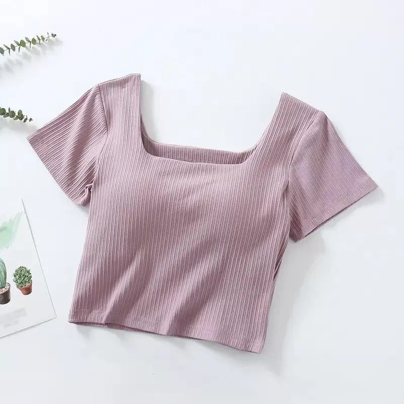 Levo Summer Tops with Inbuilt Bra