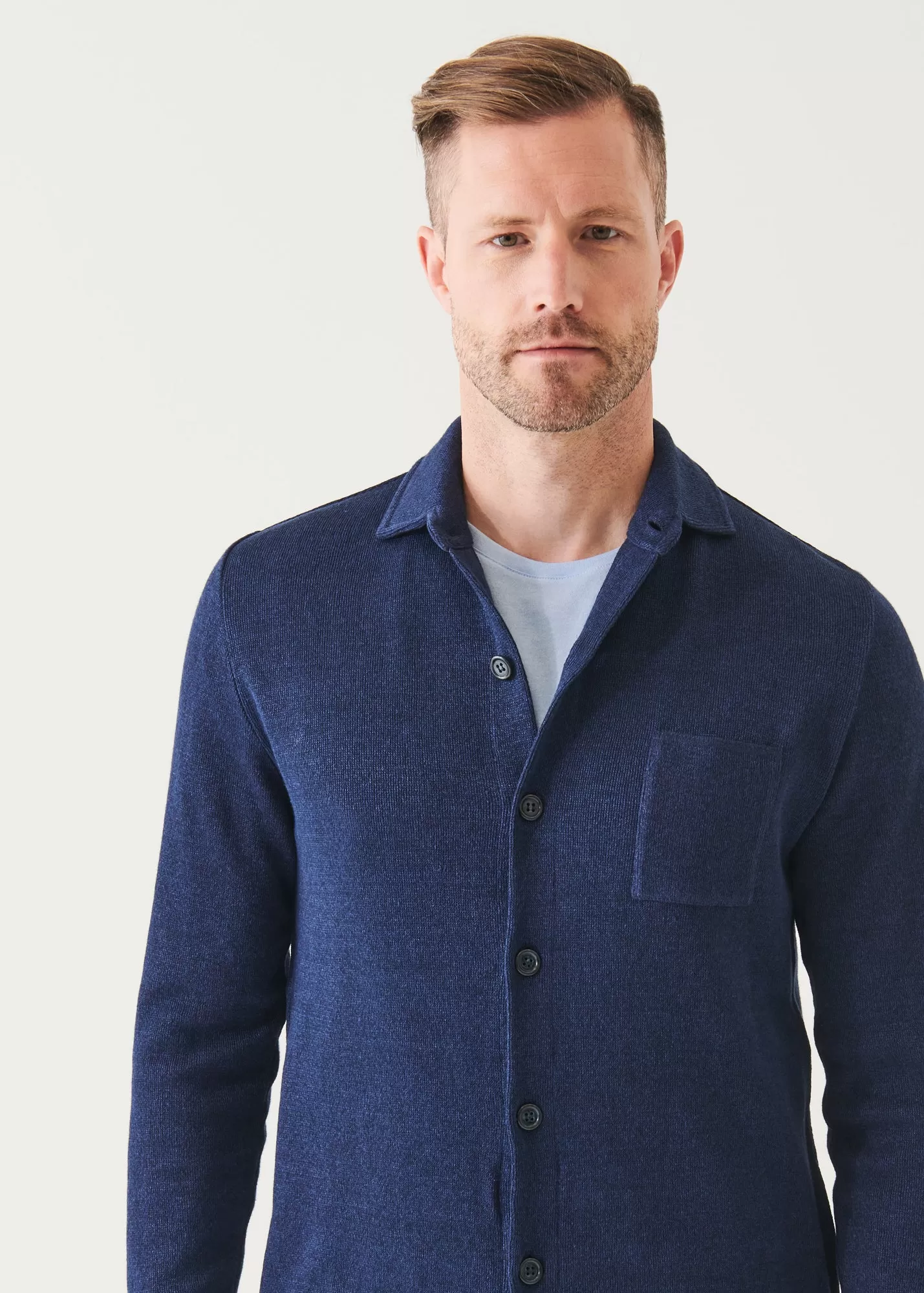 LINEN COTTON BLEND SHIRT JACKET