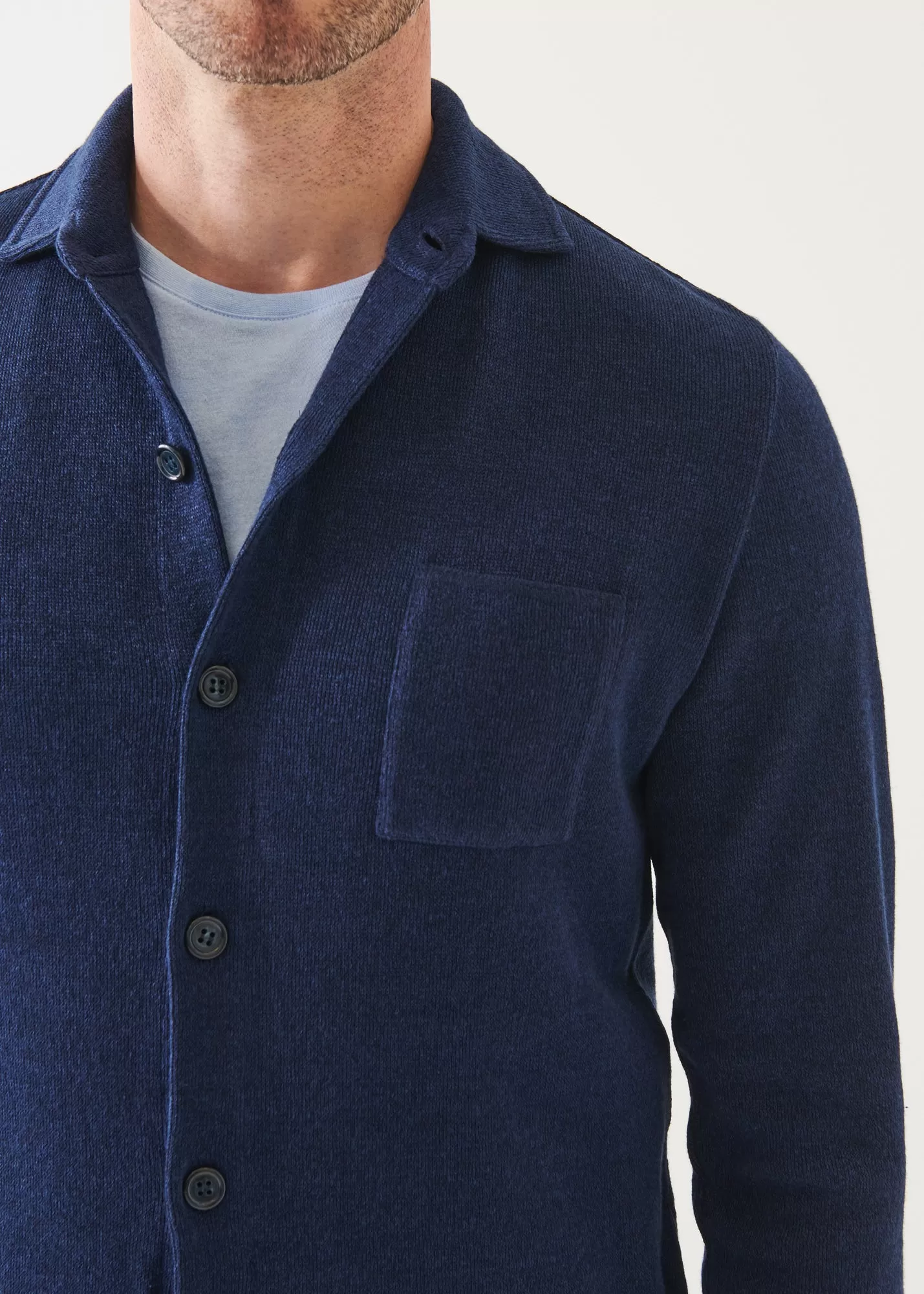 LINEN COTTON BLEND SHIRT JACKET