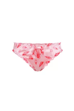 Lola Red Shell Silk Knickers