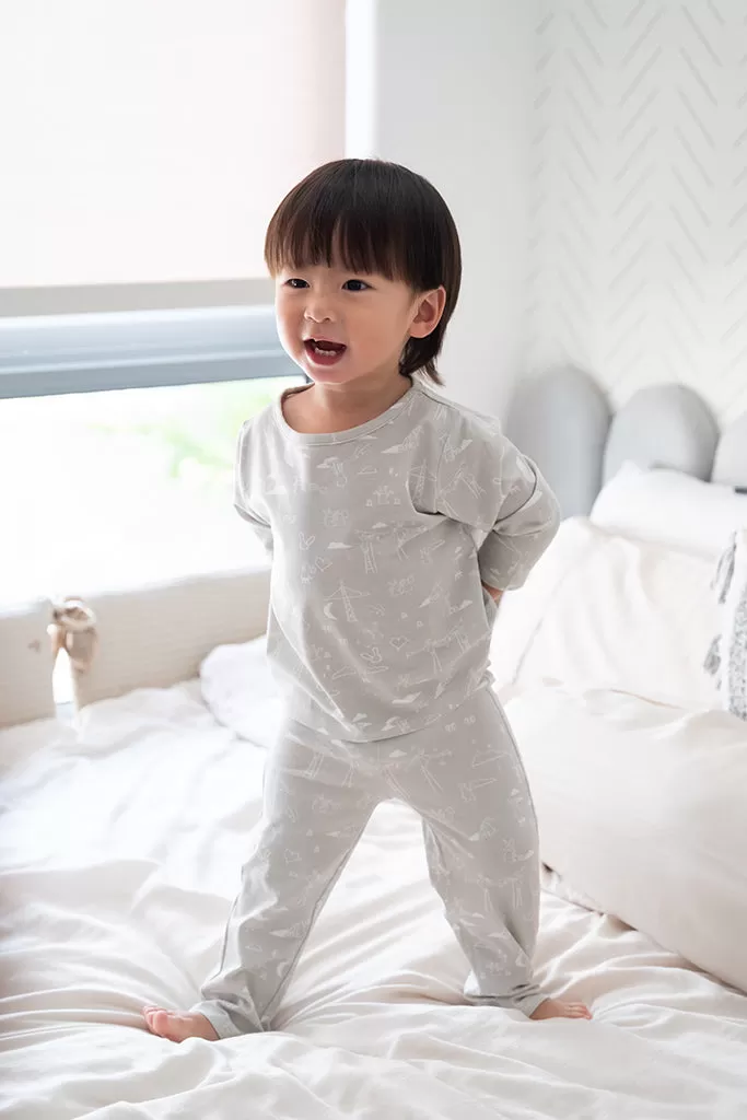 Long-Sleeve Pyjamas Set - Nightfall Bunnies