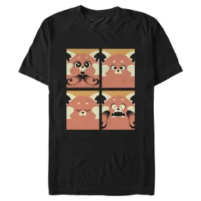 Mad Engine Disney Pixar Turning Red Meilin Panda Grid Men's T-Shirt