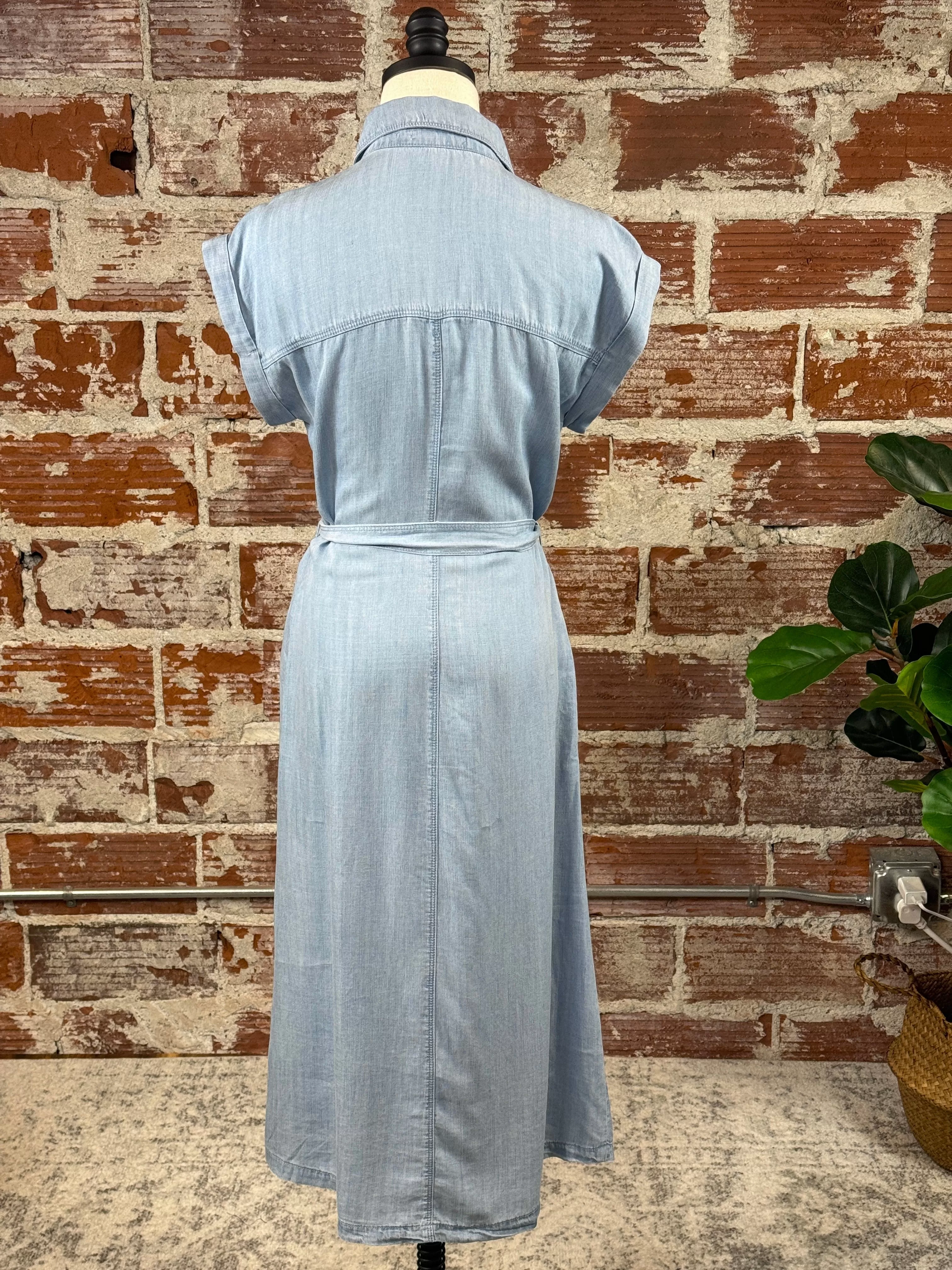 Maddie Dress in Light Denim Wash