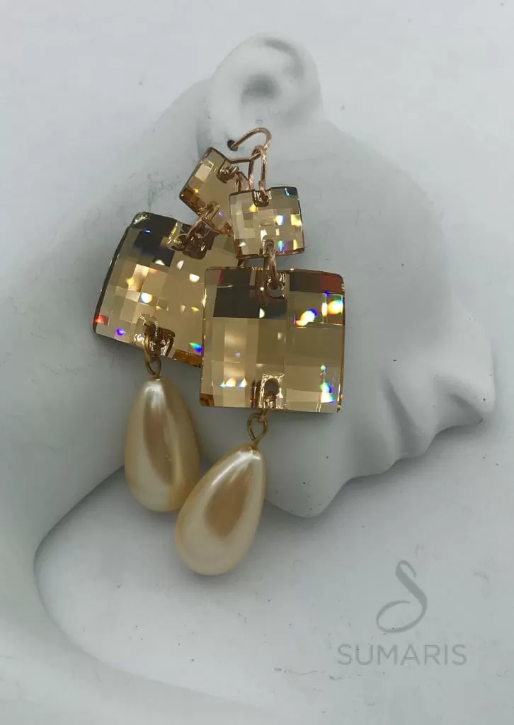 MALTESA OOAK STATEMENT EARRINGS