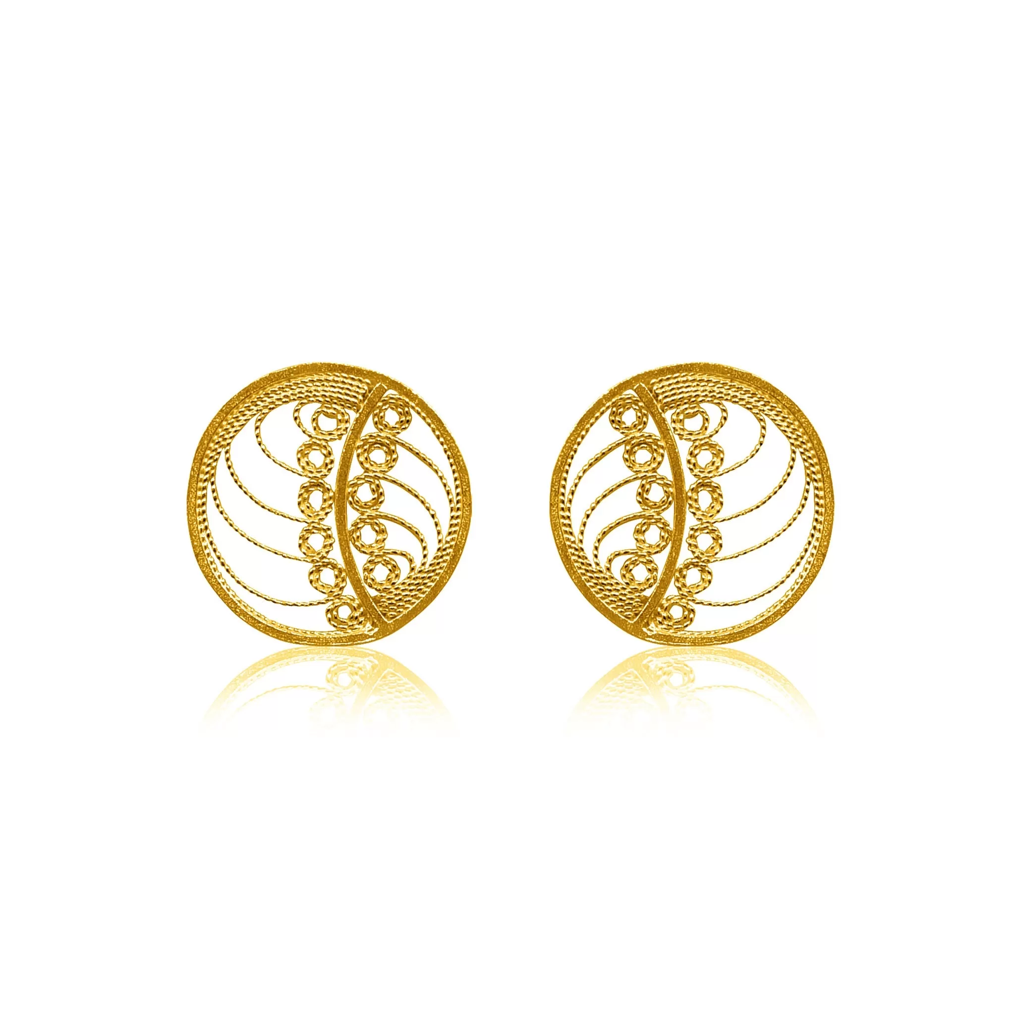 MARGO GOLD STUD EARRINGS FILIGREE