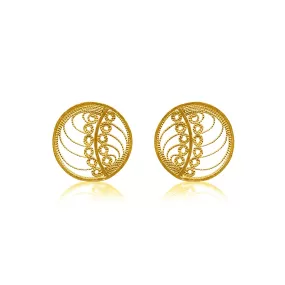 MARGO GOLD STUD EARRINGS FILIGREE