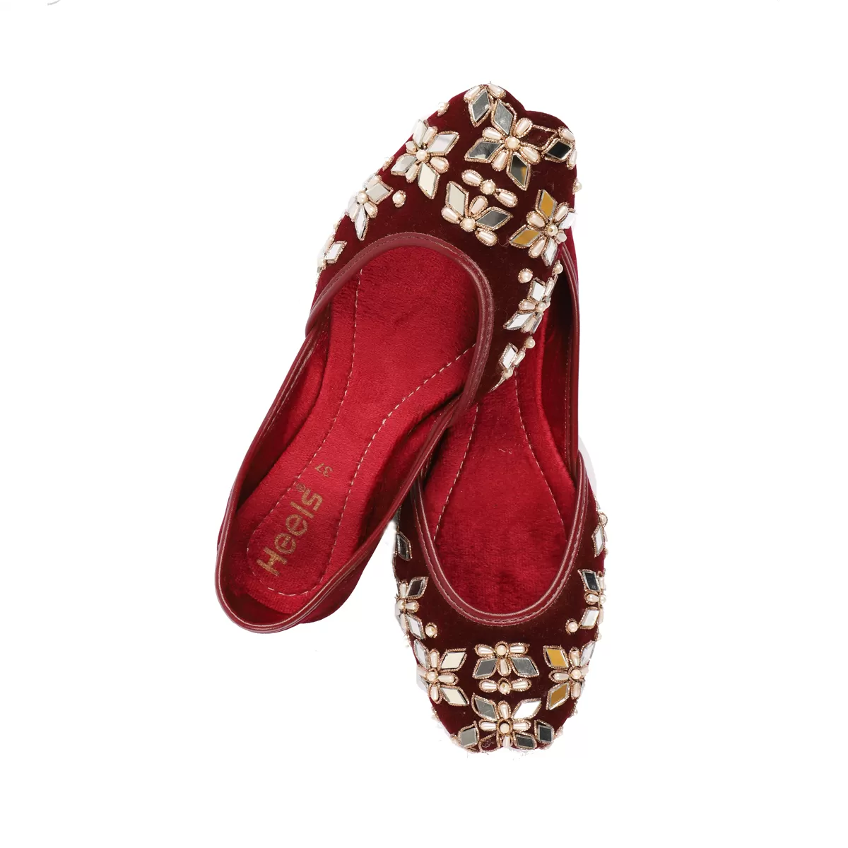 Maroon Ethnic Khussa 094097