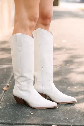 Matisse: Step Up Off White Western Boots